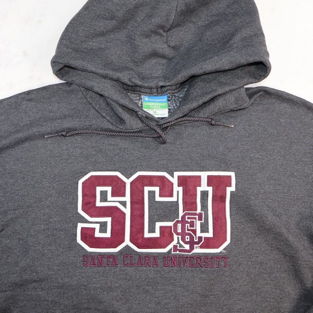 Champion Santa Clara University SCU Hoodie XL Charcoal Grey Mens California